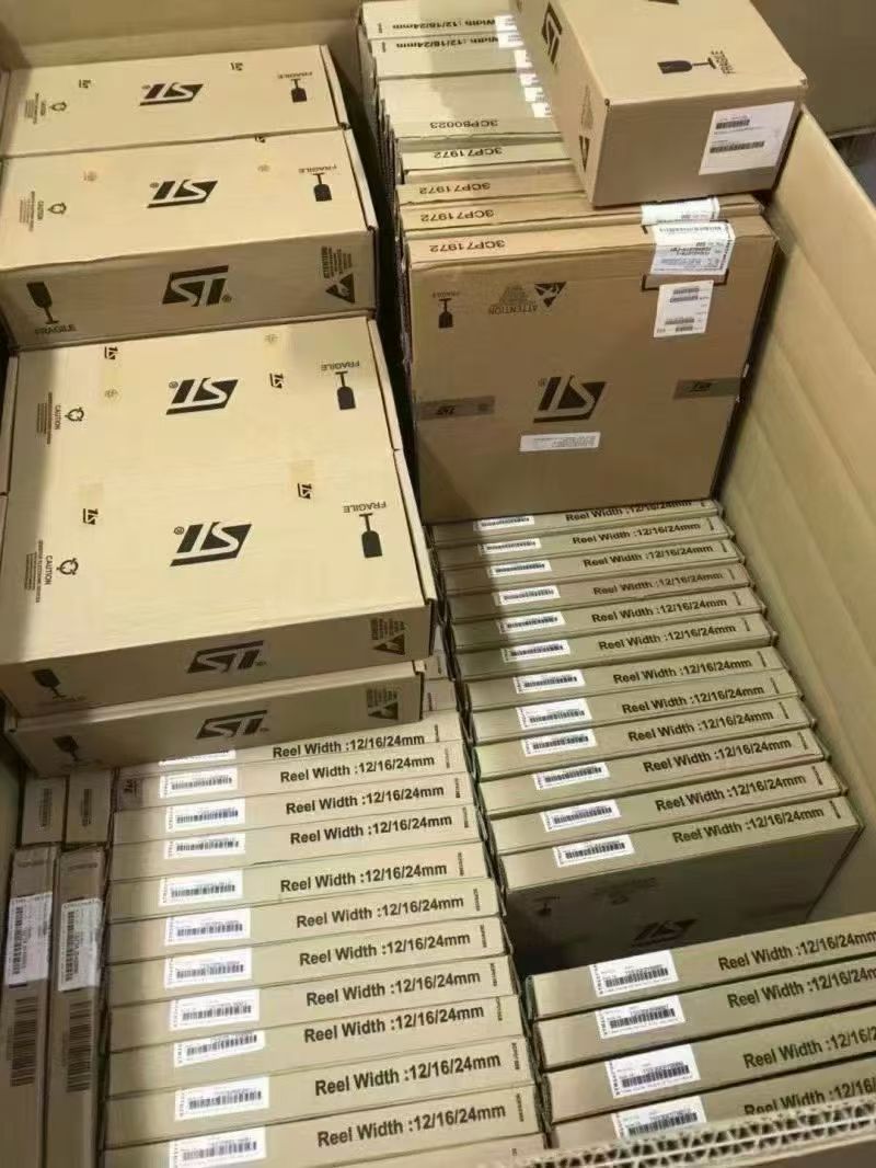 ST original reels and boxes in our warehouse